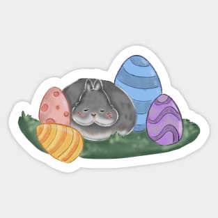 Sleeping Rabbit with the eggs Sticker